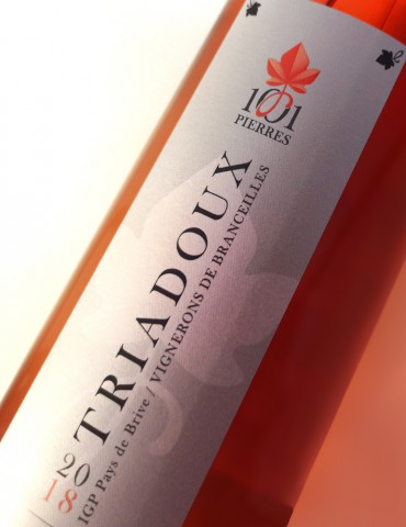 Étiquette du vin Triadoux Rosé Bouteille de 75 cl - 1001 Pierres