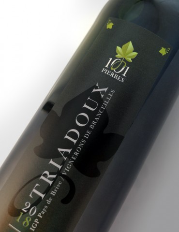 Étiquette du vin Triadoux Rouge Bouteille de 75 cl - 1001 Pierres
